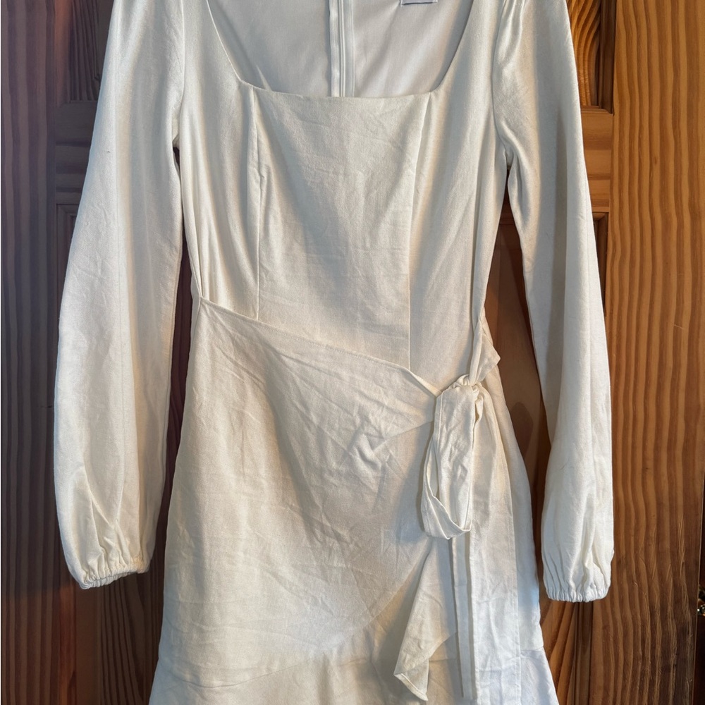 Princess Polly Cream Long Sleeve Dress